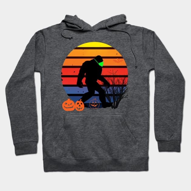 Big Foot Social distancing Halloween Hoodie by Kishu